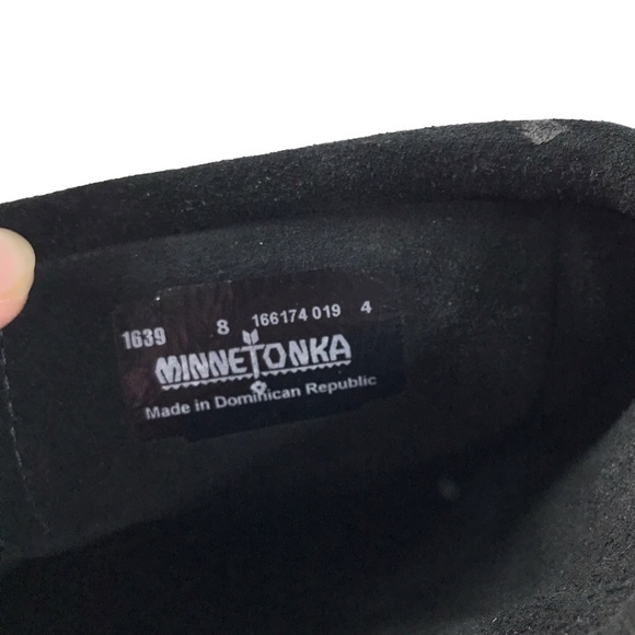 Minnetonka 3 Layer Fringe Moccasin Boot Womens Size 8 Suede Boho Western 1639 - Picture 11 of 11